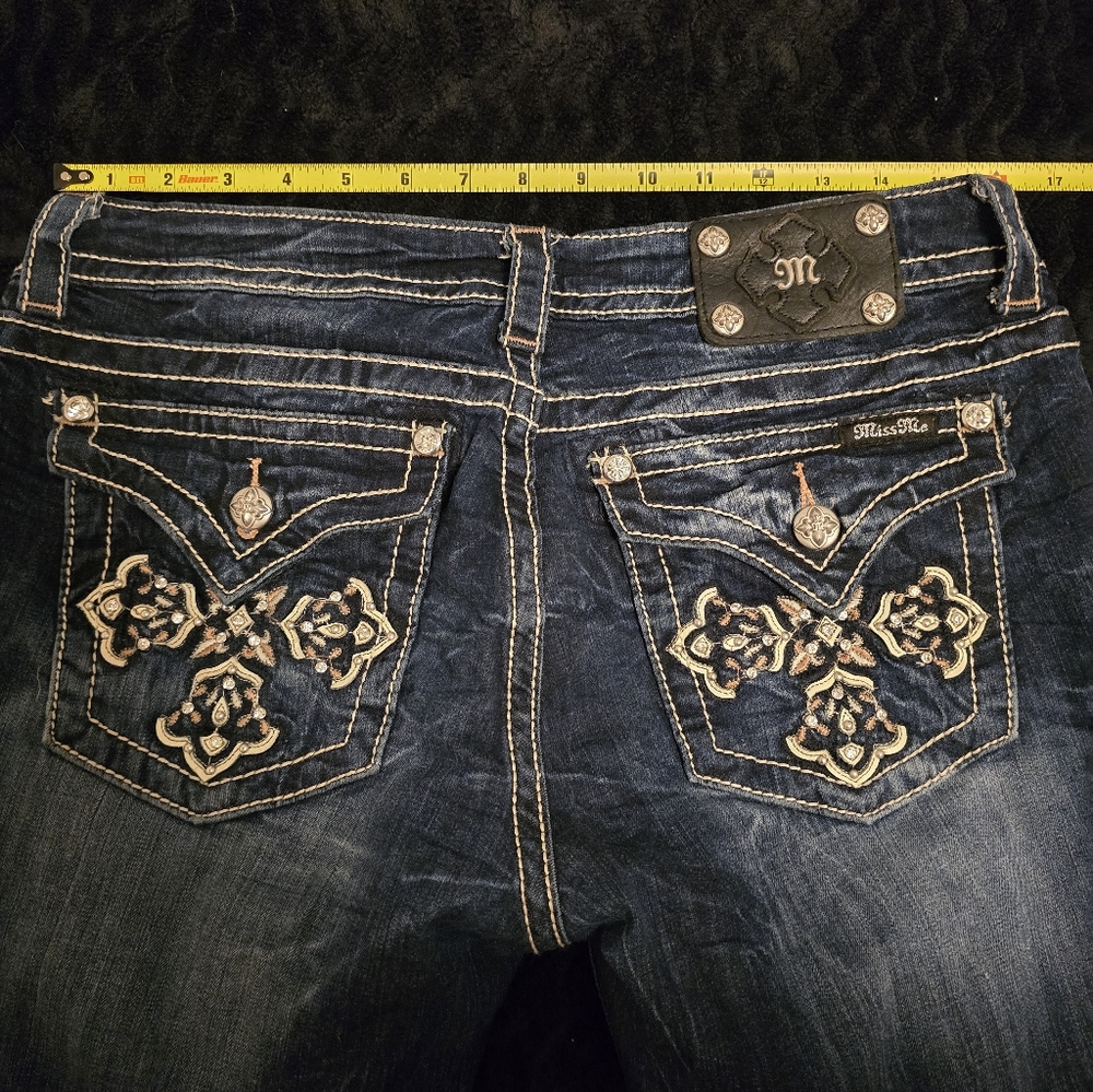 Miss Me Blue Boot Cut Jeans Women's Size 31 - Picture 4 of 7